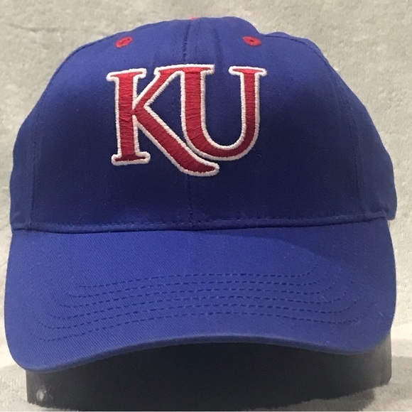Captivating Headgear - University of Kansas Jayhawks Adjustable Ball Cap - Picture 12 of 12